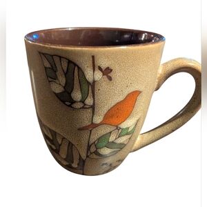 Vintage Bird and Leaf Design Mug
